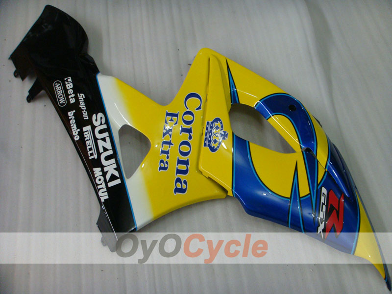 Carenado de inyección para GSX R1000 05-06 - Amarillo, Azul - Corona, MOTUL #OYO87901948