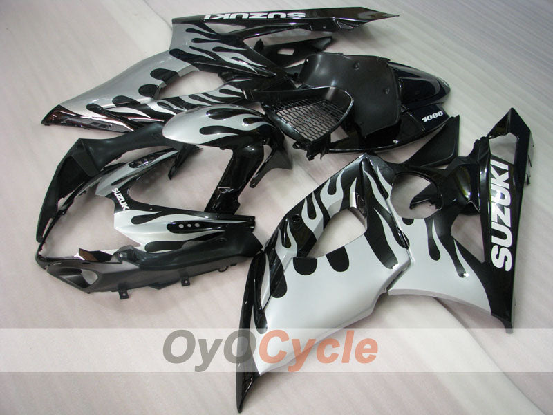 Kit de carenado por inyección para GSX R1000 05-06 - Blanco, Negro - Llama #OYO87901966