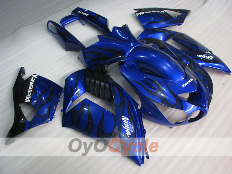 Kit de carenado de inyección para NINJA ZX-14R 06-11 - Azul, Negro - Llama #OYO87902009 Imagen principal del producto