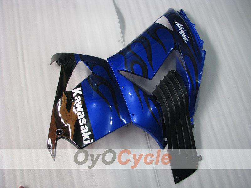 Kit de carenado de inyección para NINJA ZX-14R 06-11 - Azul, Negro - Llama #OYO87902009