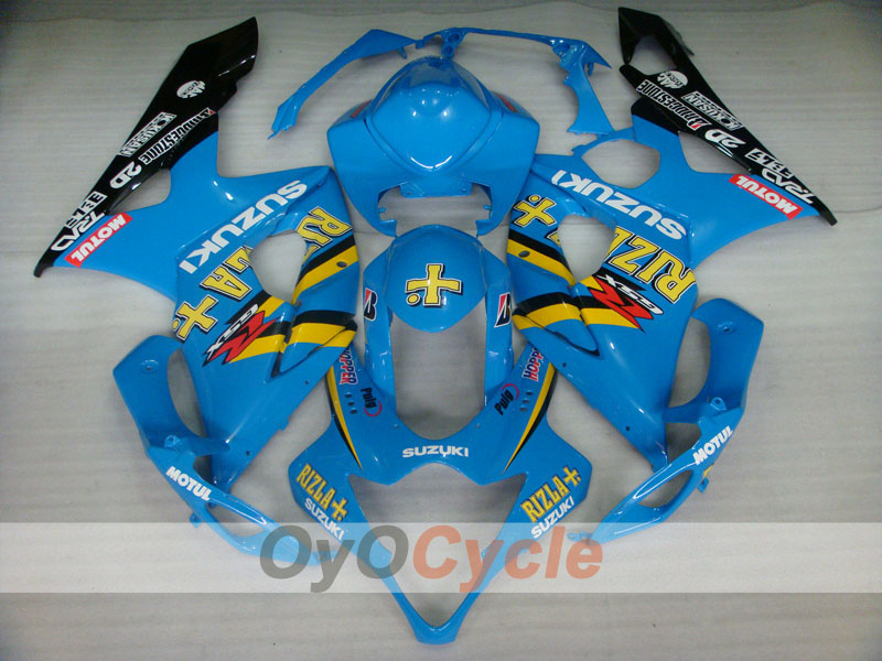 Kit de carenado por inyección para GSX R1000 05-06 - Azul, Negro - MOTUL, Rizla+ #OYO87902057