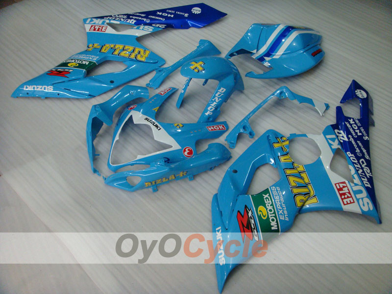 Kit de carenado por inyección para GSX R1000 05-06 - Azul, Blanco - Rizla+ #OYO87902060
