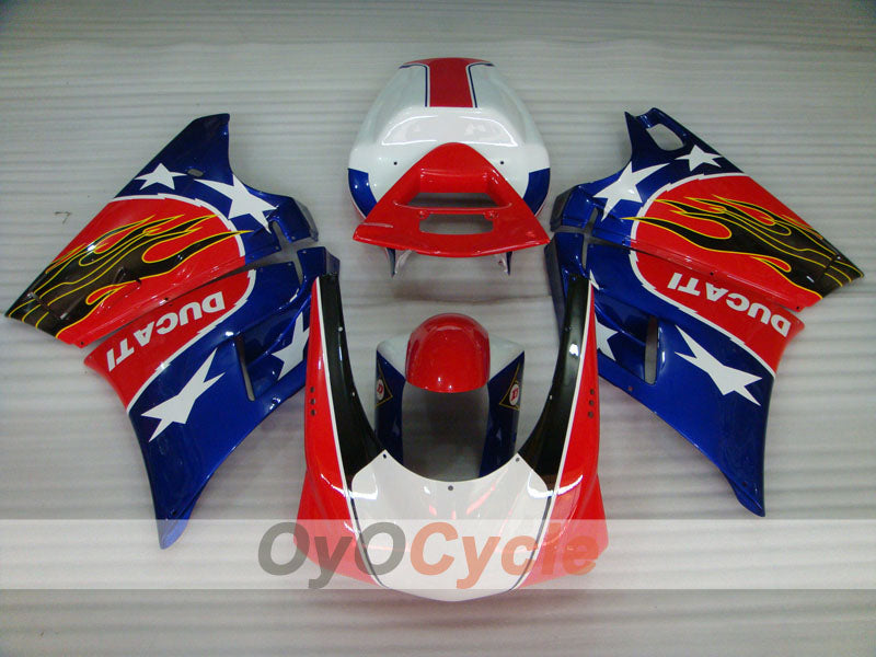 Kit de carenado de inyección para Ducati 748 94-02 - Rojo, Plata - Llama #OYO87902065 Imagen secundaria del producto