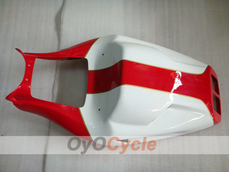 Carenado de inyección para Ducati 748 94-02 - Rojo, Blanco - Rendimiento #OYO87902073