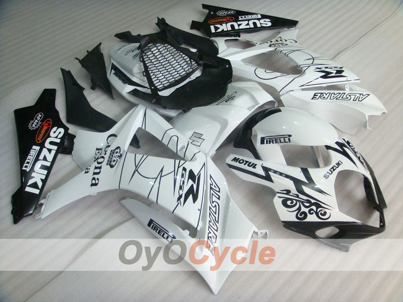 Kit de carenado por inyección para GSX R1000 07-08 - Blanco, Negro - Corona, MOTUL #OYO87902079