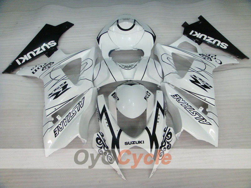 Kit de carenado de inyección para GSX R1000 07-08 - Blanco, Negro - Corona, MOTUL #OYO87902083