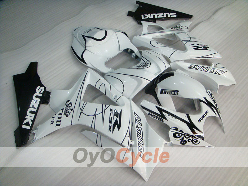 Kit de carenado de inyección para GSX R1000 07-08 - Blanco, Negro - Corona, MOTUL #OYO87902083
