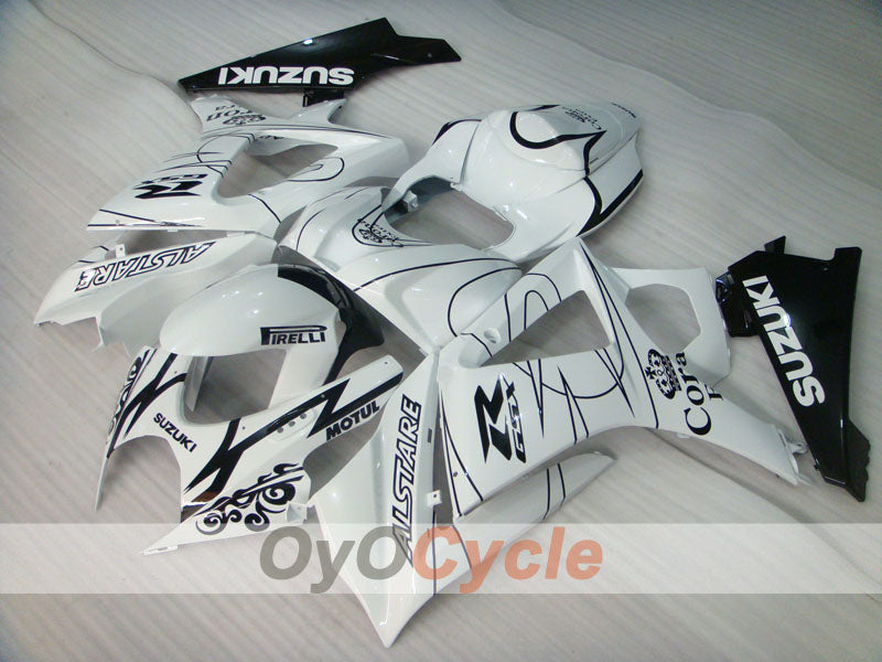 Kit de carenado de inyección para GSX R1000 07-08 - Blanco, Negro - Corona, MOTUL #OYO87902083