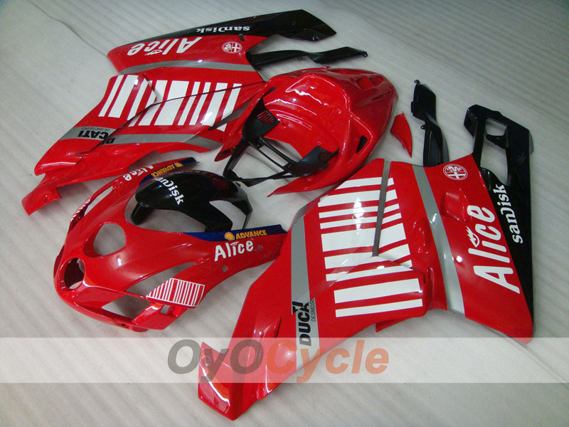 Kit de carenado por inyección para Ducati 749 03-04 - Rojo, Negro - Alice #OYO87902109