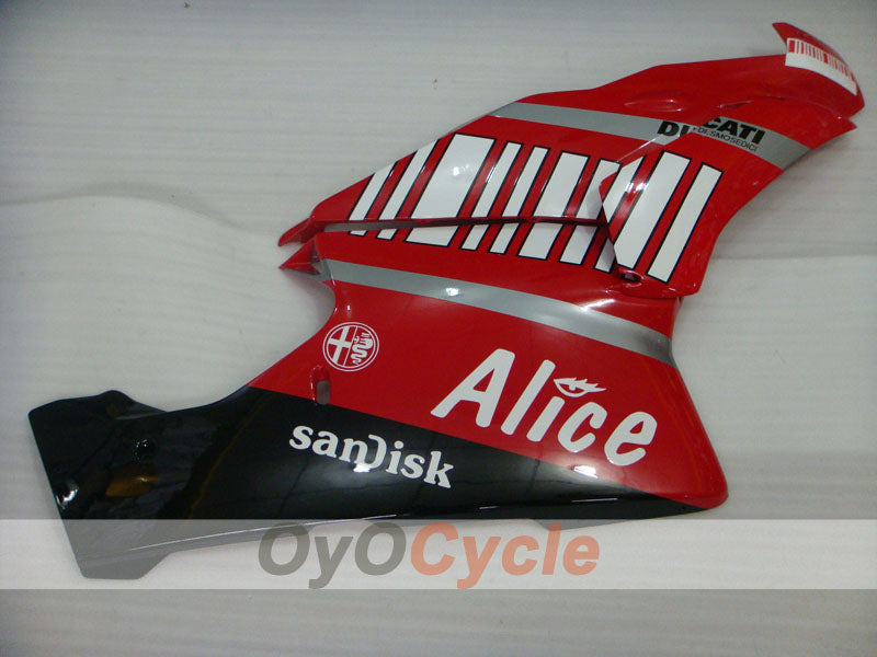 Kit de carenado de inyección para Ducati 749 03-04 - Rojo, Negro - Alice #OYO87902111