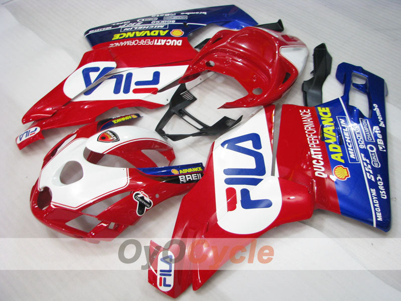 Kit de carenado por inyección para Ducati 749 03-04 - Rojo, Azul - FILA #OYO87902127 Imagen principal del producto
