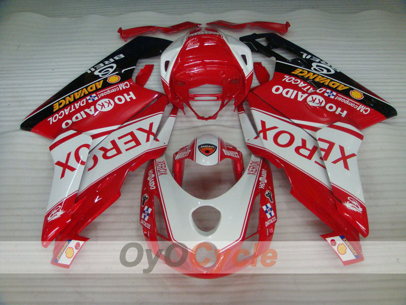 Kit de carenado por inyección para Ducati 749 03-04 - Rojo, Blanco - Xerox #OYO87902141