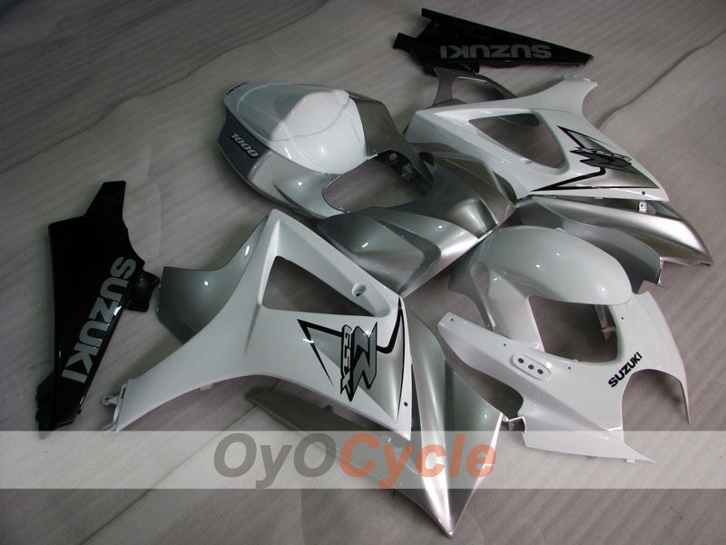 Kit de carenado por inyección para GSX R1000 07-08 - Blanco, Plata - Estilo de fábrica #OYO87902147 Imagen principal del producto