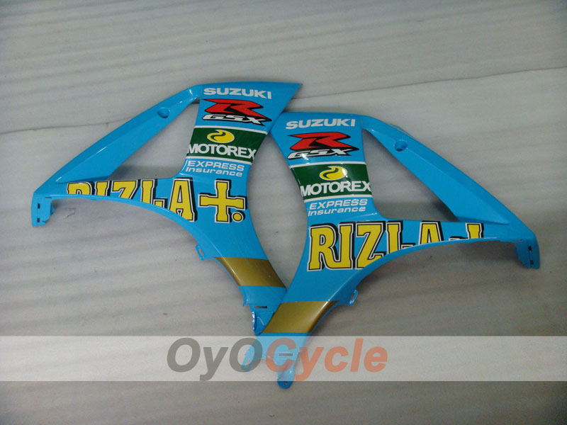 Kit de carenado por inyección para GSX R1000 07-08 - Azul, Negro - DUNLOP, Rizla+ #OYO87902156