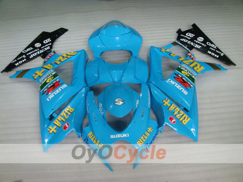 Kit de carenado por inyección para GSX R1000 07-08 - Azul, Negro - DUNLOP, Rizla+ #OYO87902156