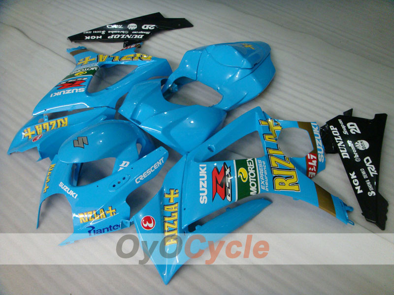Kit de carenado por inyección para GSX R1000 07-08 - Azul, Negro - DUNLOP, Rizla+ #OYO87902156