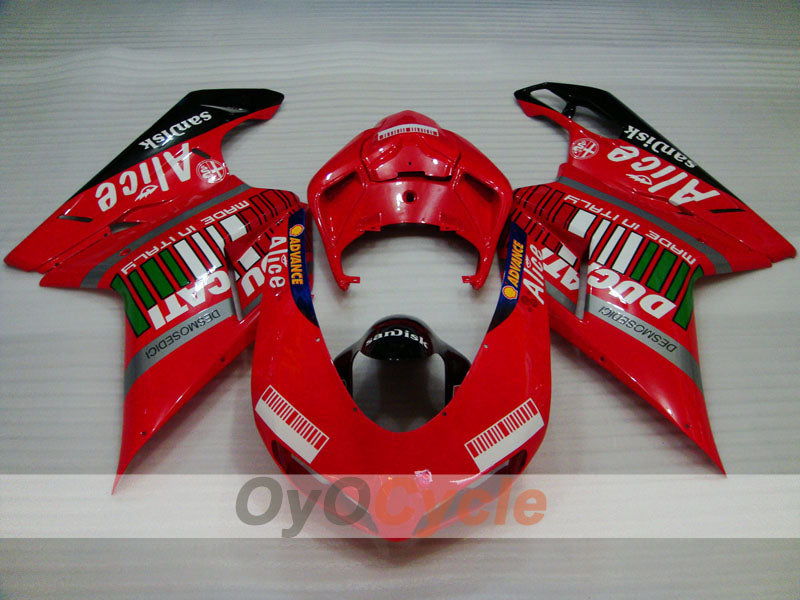 Kit de carenado por inyección para Ducati 848 08-13 - Rojo, Negro - Alice #OYO87902176 Imagen secundaria del producto