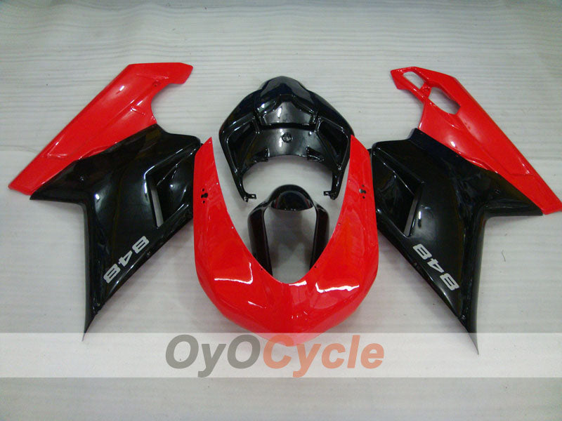 Kit de carenado por inyección para Ducati 848 08-13 - Rojo, Negro - Estilo de fábrica #OYO87902200