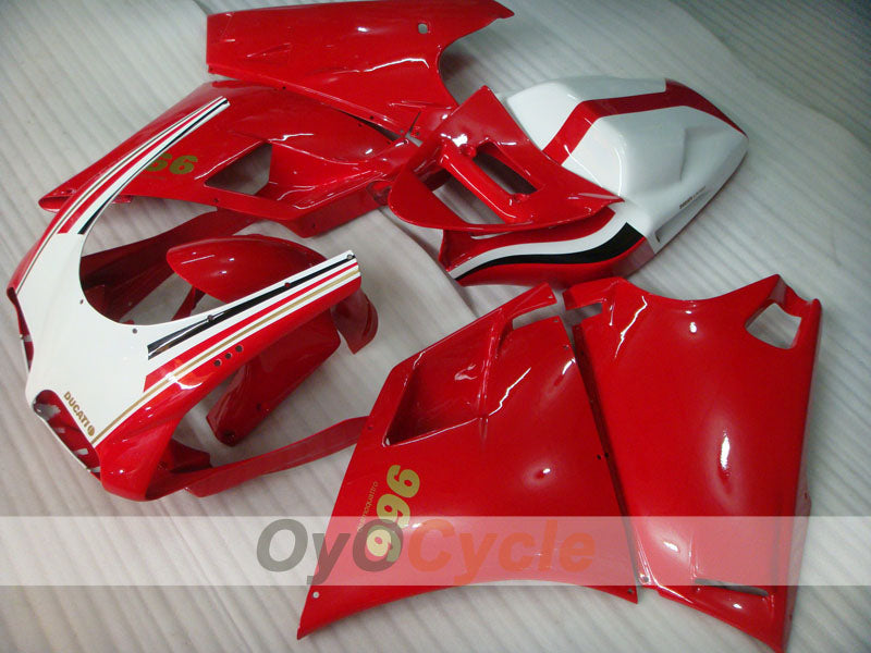 Kit de carenado por inyección para Ducati 996 del 99-02 - Rojo, Blanco - Estilo de fábrica #OYO87902213 Imagen principal del producto