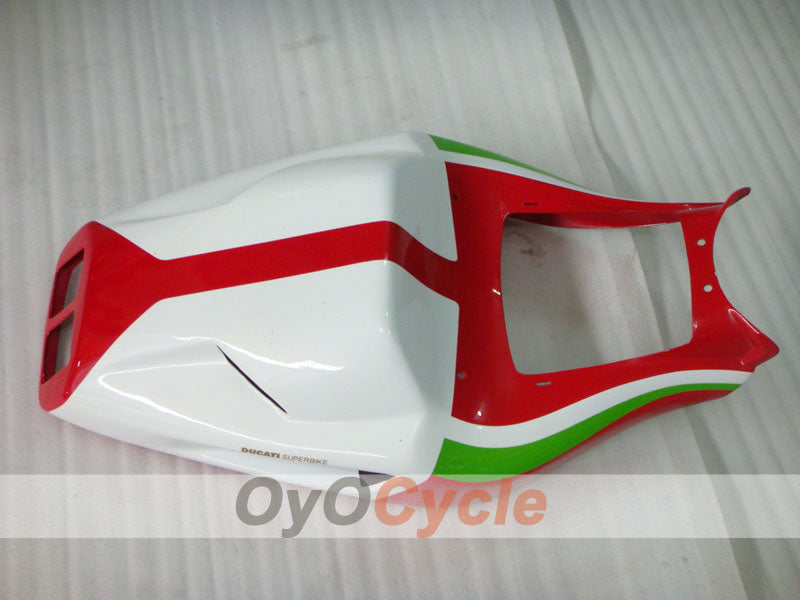 Kit de carenado por inyección para Ducati 996 del 99-02 - Rojo, Blanco - Estilo de fábrica #OYO87902214