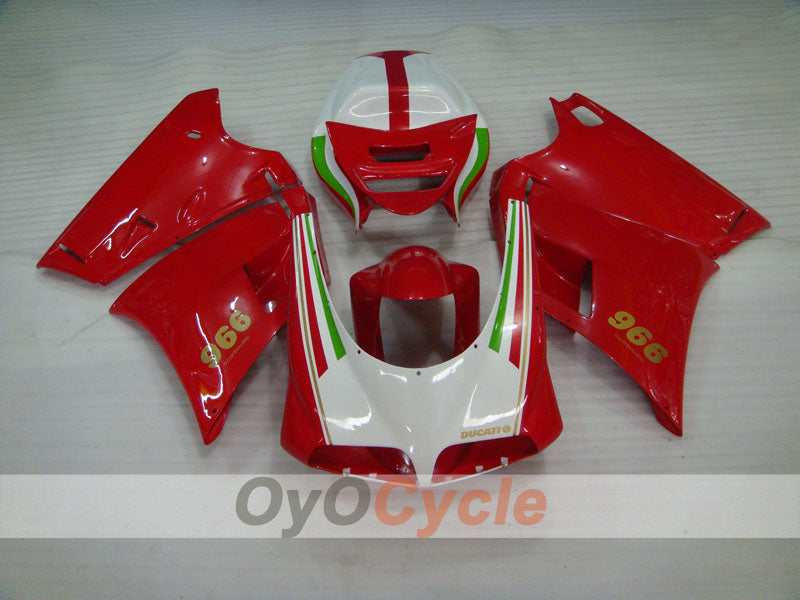 Kit de carenado por inyección para Ducati 996 del 99-02 - Rojo, Blanco - Estilo de fábrica #OYO87902214