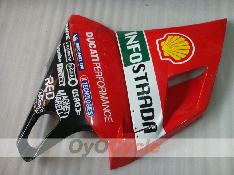 Kit de carenado por inyección para Ducati 996 del 99-02 - Rojo, Blanco - INFO STRADA #OYO87902221