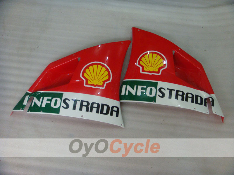 Kit de carenado por inyección para Ducati 996 del 99-02 - Rojo, Blanco - INFO STRADA #OYO87902221