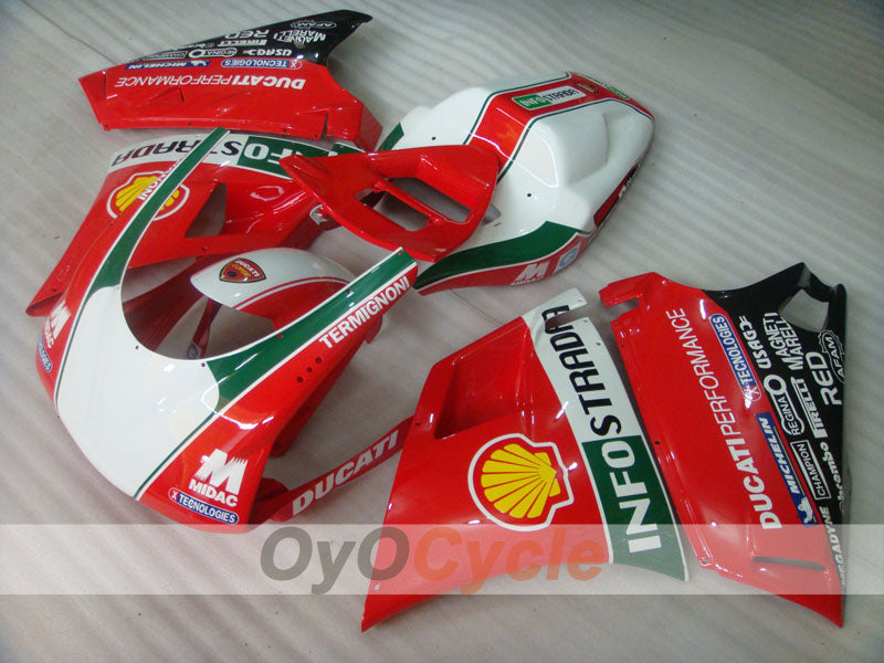 Kit de carenado por inyección para Ducati 996 del 99-02 - Rojo, Blanco - INFO STRADA #OYO87902221 Imagen principal del producto