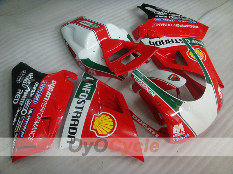 Kit de carenado por inyección para Ducati 996 del 99-02 - Rojo, Blanco - INFO STRADA #OYO87902221 Imagen secundaria del producto