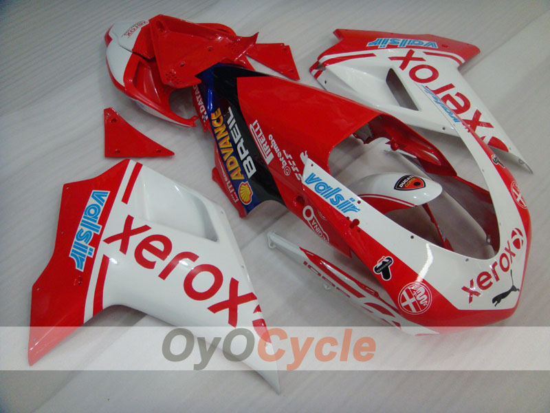 Carenado de inyección para Ducati 1098 07-09 - Rojo, Blanco - Xerox #OYO87902246