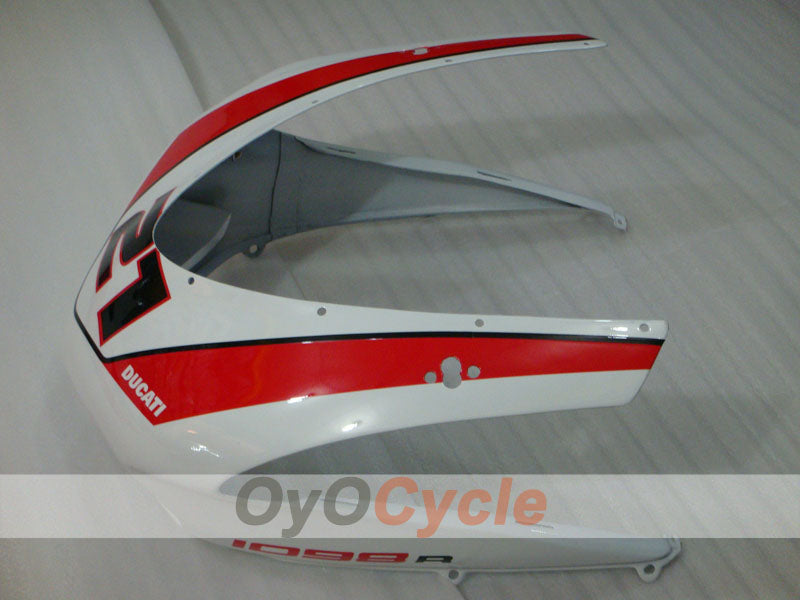 Carenado Inyectado para Ducati 848 08-13 - Rojo, Blanco - Xerox #OYO87902261