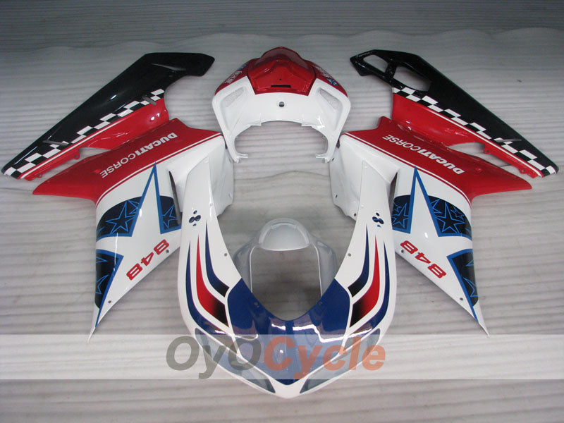 Carenado de inyección para Ducati 848 08-13 - Rojo, Blanco - Xerox #OYO87902266 Imagen secundaria del producto
