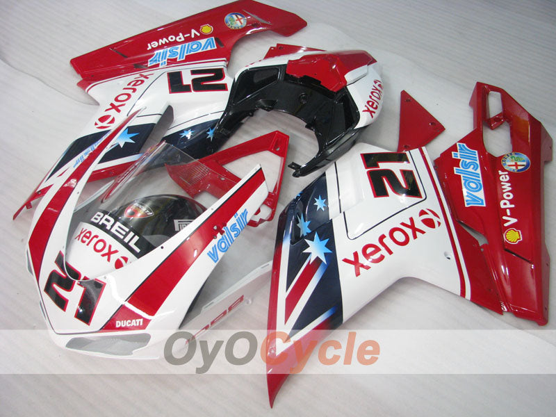 Kit de carenado por inyección para Ducati 1098 07-09 - Rojo, Blanco - Xerox #OYO87902270 Imagen principal del producto