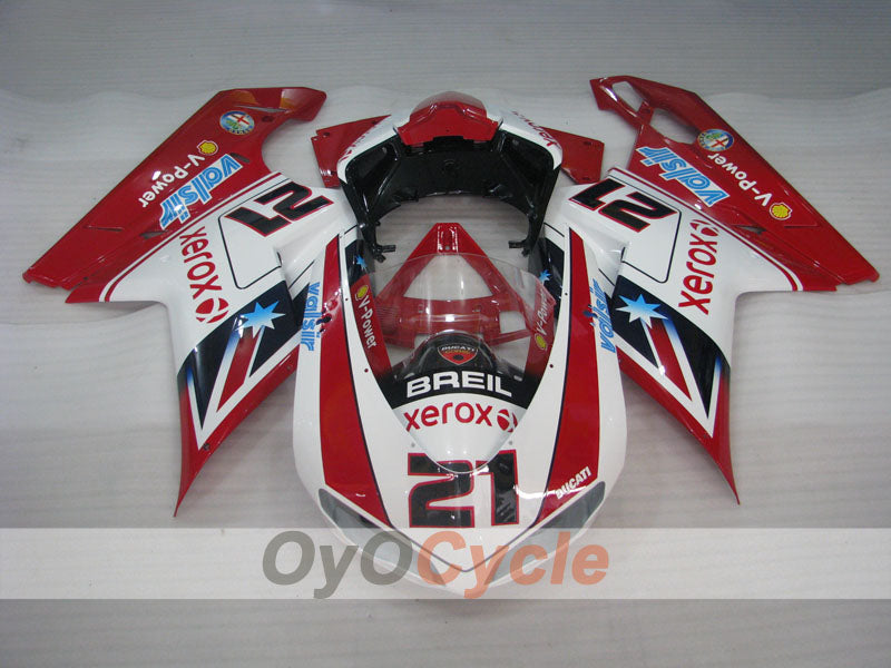 Kit de carenado por inyección para Ducati 1098 07-09 - Rojo, Blanco - Xerox #OYO87902270 Imagen secundaria del producto