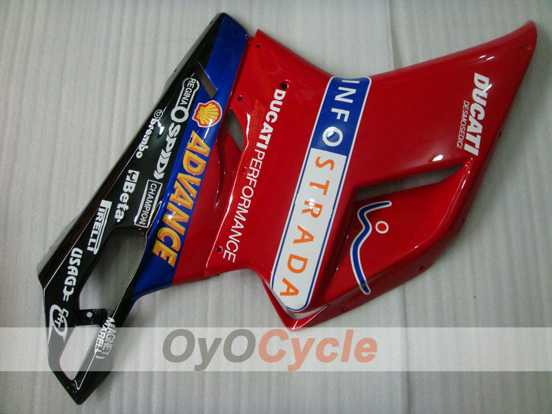 Kit de carenado de inyección para Ducati 1098 07-09 - Rojo, Blanco - INFO STRADA #OYO87902297