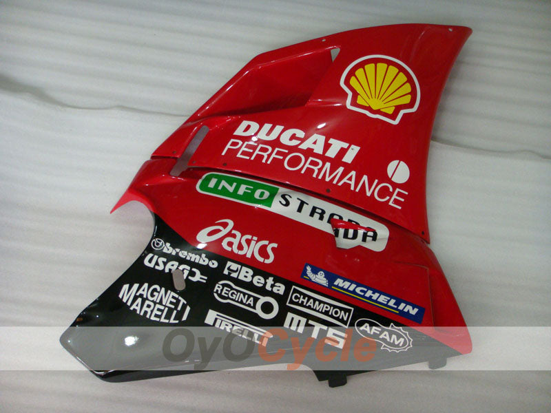 Kit de carenado por inyección para Ducati 998 02-04 - Rojo, Blanco - INFO STRADA #OYO87902300