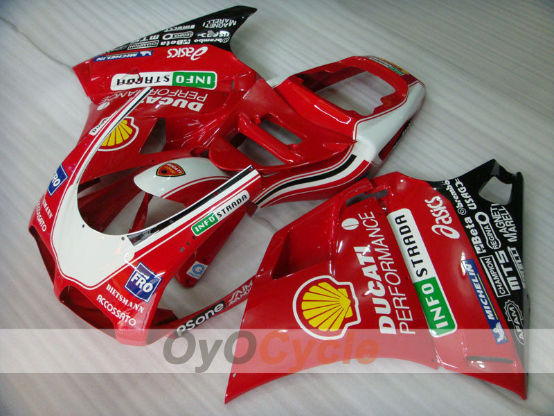 Kit de carenado por inyección para Ducati 998 02-04 - Rojo, Blanco - INFO STRADA #OYO87902300