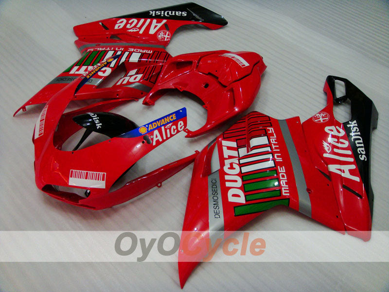 Kit de carenado por inyección para Ducati 1198 09-11 - Rojo, Negro - Alice #OYO87902329