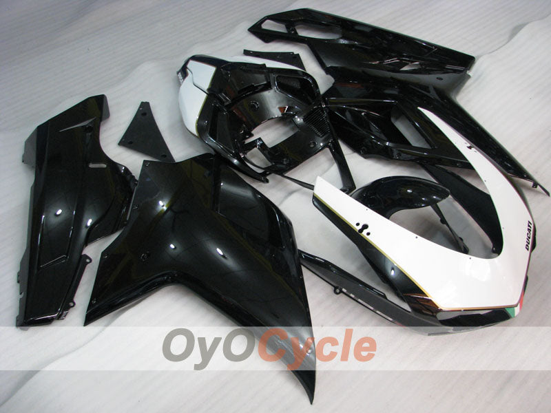 Kit de carenado por inyección para Ducati 1198 09-11 - Blanco, Negro - Estilo de fábrica #OYO87902345