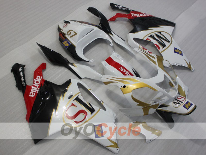 Kit de carenado para Aprilia RSV1000R 03-06 - Blanco, Negro - Estilo original #OYO87902415