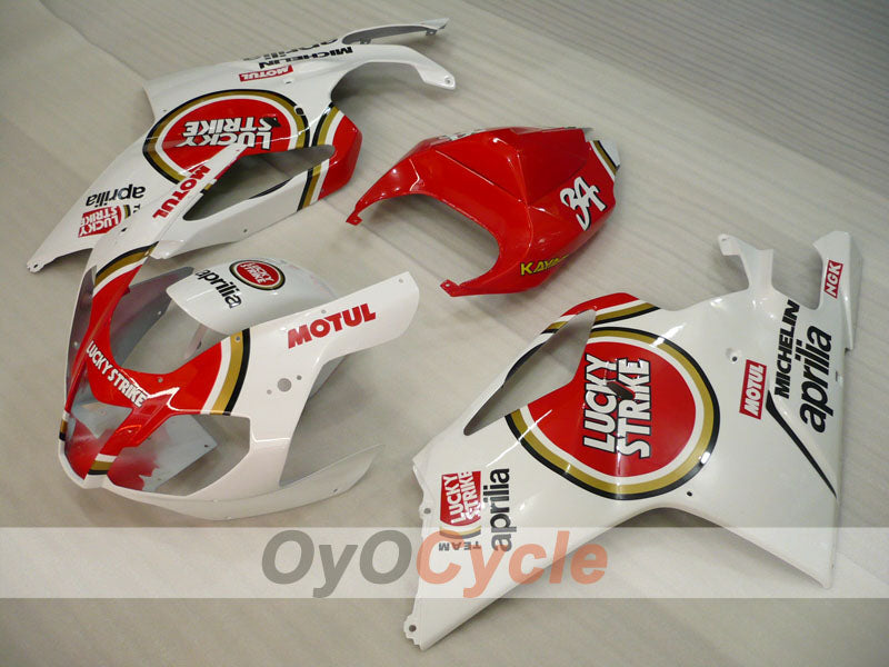 Kit de carenado para Aprilia RSV1000R 03-06 - Rojo, blanco - Lucky Strike, MOTUL #OYO87902417 Imagen principal del producto