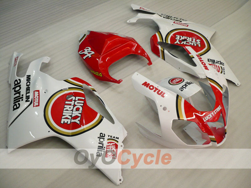 Kit de carenado para Aprilia RSV1000R 03-06 - Rojo, blanco - Lucky Strike, MOTUL #OYO87902417