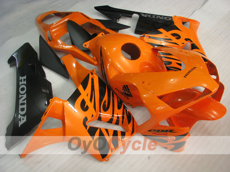 Kit de carenado por inyección para CBR600RR 03-04 - Naranja, Negro - Llama #OYO87902508