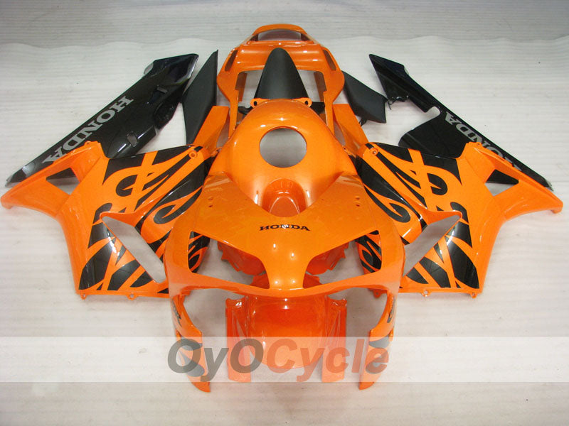 Kit de carenado por inyección para CBR600RR 03-04 - Naranja, Negro - Llama #OYO87902508