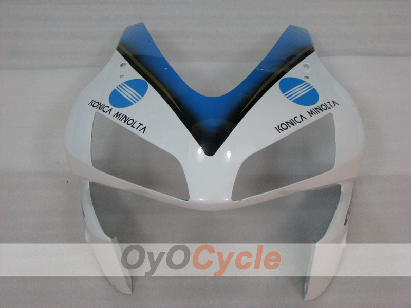 Kit de carenado por inyección para CBR600RR 03-04 - Blanco, Negro - Konica Minolta #OYO87902527