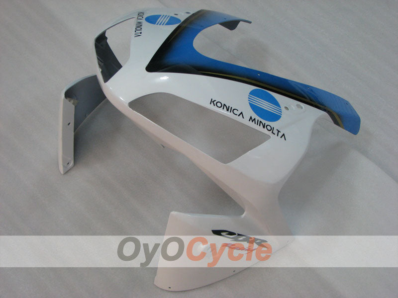 Kit de carenado por inyección para CBR600RR 03-04 - Blanco, Negro - Konica Minolta #OYO87902527