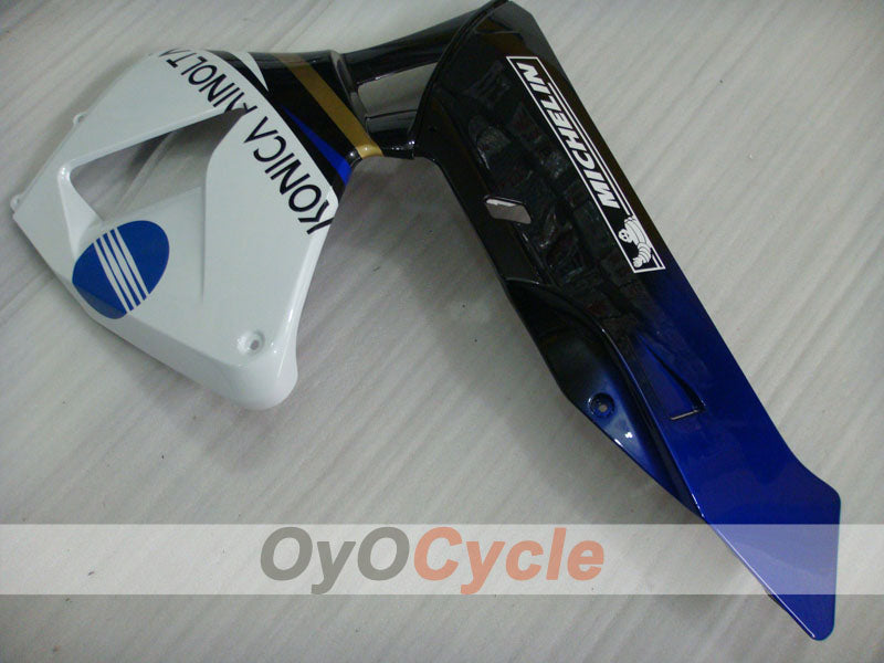 Kit de carenado por inyección para CBR600RR 03-04 - Blanco, Negro - Konica Minolta #OYO87902530