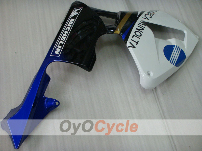 Kit de carenado por inyección para CBR600RR 03-04 - Blanco, Negro - Konica Minolta #OYO87902530