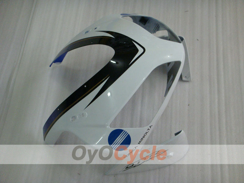 Kit de carenado por inyección para CBR600RR 03-04 - Blanco, Negro - Konica Minolta #OYO87902530