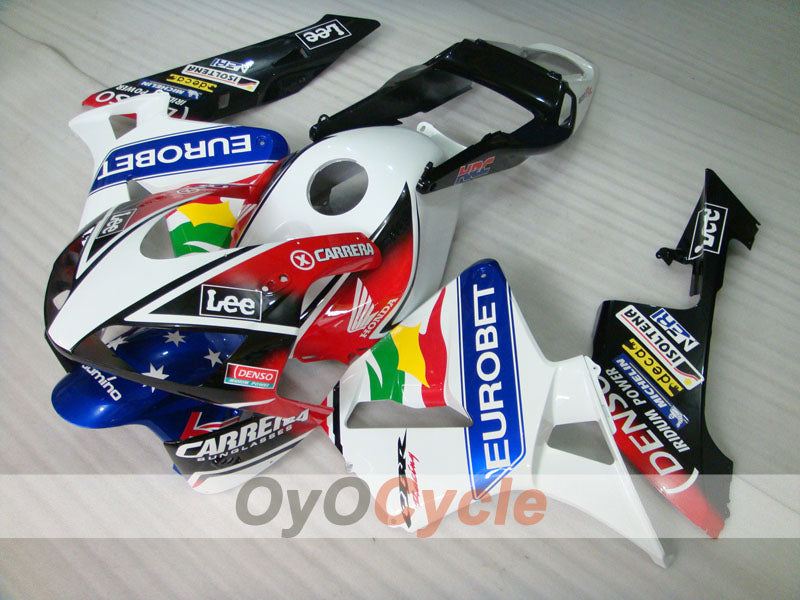 Kit de carenado por inyección para CBR600RR 03-04 - Blanco, Negro - Lee #OYO87902536